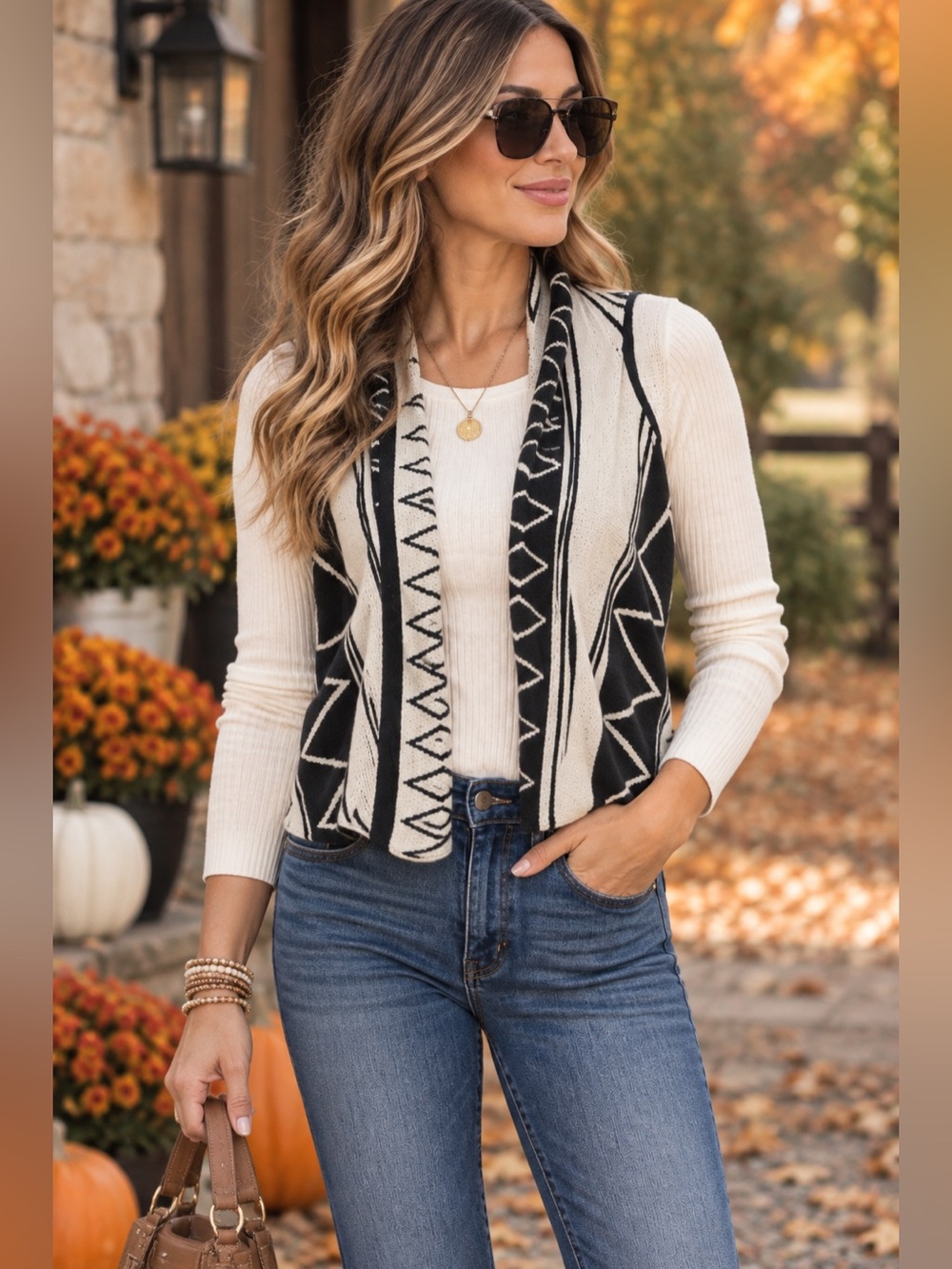 Maurices Aztec Southwestern Open Front Vest
Boho western